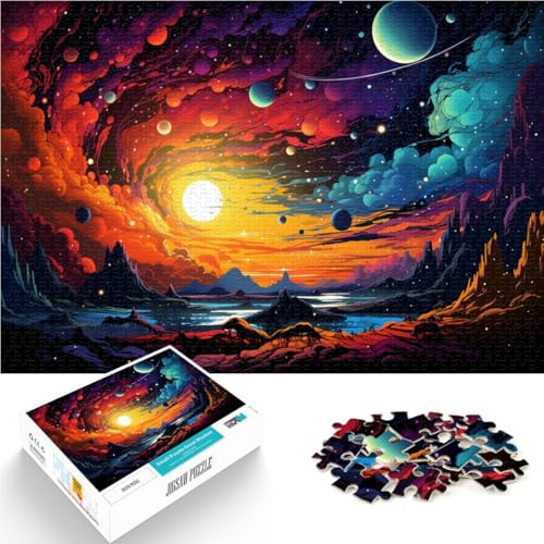 Puzzle für Erwachsene mit 1000 Teilen Bunte Neonlandschaft Denkspiel 50 x 75 cm Lernspiel für Geburtstag Weihnachten Puzzle für Erwachsene mit 1000 Teilen Bunte Neonlandschaft Denkspiel 50 x 75 cm Lernspiel für Geburtstag Weihnachten von DLBHSG