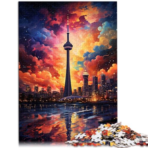 Puzzle für Erwachsene mit 1000 Teilen CN Tower Denkspiel 50 x 75 cm Spaß für Zuhause Geburtstagsgeschenk Reisegeschenk von DLBHSG