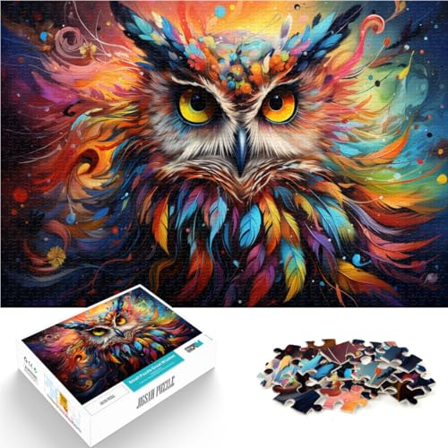Puzzle für Erwachsene mit 1000 Teilen Eule Denkspiel 26 x 38 cm Spaß für zu Hause Geburtstagsgeschenk Reisegeschenk für Teenager ab 14 Jahren von DLBHSG