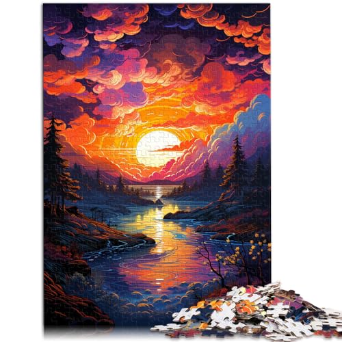 Puzzle für Erwachsene mit 1000 Teilen Fantasie-Sonnenuntergangslandschaft Denkspiel 50 x 75 cm Stressabbau Urlaub zu Hause Zeitvertreib für Teenager ab 14 Jahren von DLBHSG