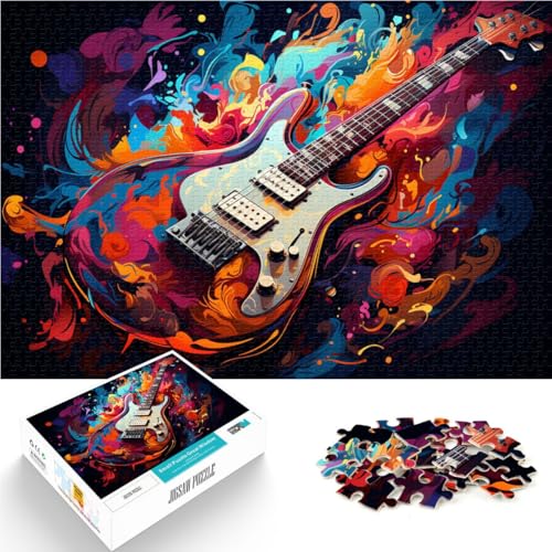 Puzzle für Erwachsene mit 1000 Teilen Fantasie-farbige Gitarre schwieriges Puzzle 26 x 38 cm ganze Familie Puzzle für Erwachsene mit 1000 Teilen Fantasie-farbige Gitarre schwieriges Puzzle 26 x 38 cm ganze Familie von DLBHSG