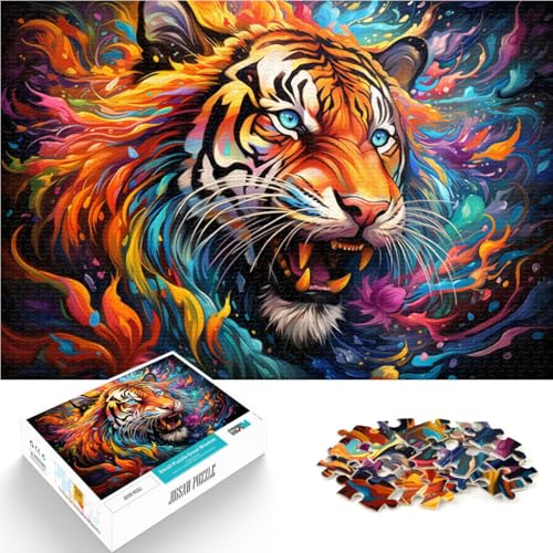 Puzzle für Erwachsene mit 1000 Teilen Farbkunst Tiger Denkspiel 26 x 38 cm ganze Familie ab 14 Jahren Puzzle für Erwachsene mit 1000 Teilen Farbkunst Tiger Denkspiel 26 x 38 cm ganze Familie ab 14 Jahren von DLBHSG