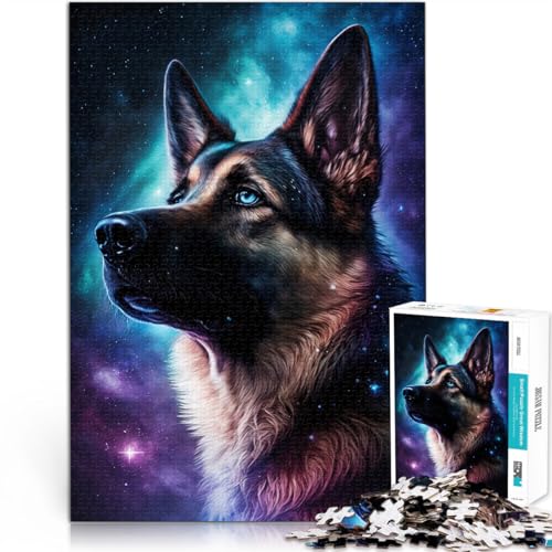 Puzzle für Erwachsene mit 1000 Teilen Galaxie-Puzzle Deutscher Schäferhund Spielzeug Denkspiel 50 x 75 cm anspruchsvolles Spiel und Familienspiel für Teenager ab 14 Jahren von DLBHSG