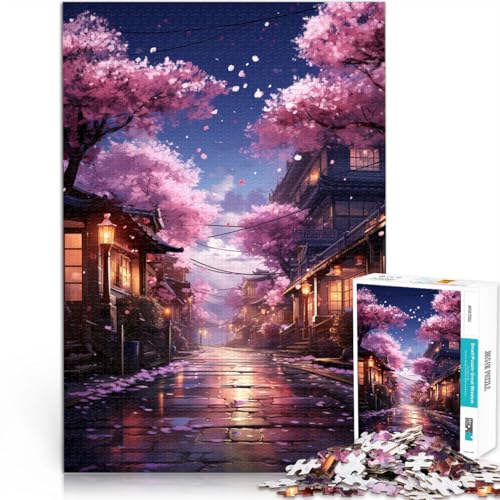 Puzzle für Erwachsene mit 1000 Teilen Kirschblütenstraße Präzisionsschnitt 26 x 38 cm tolles Geschenk für die ganze Familie ab 14 Jahren von DLBHSG