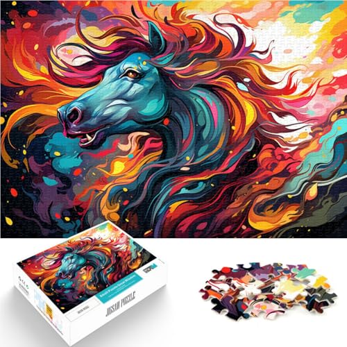 Puzzle für Erwachsene mit 1000 Teilen Pferd Tier Spielzeug Denkspiel 26 x 38 cm einzigartige Geburtstags- und Geschenkideen für Teenager ab 14 Jahren von DLBHSG