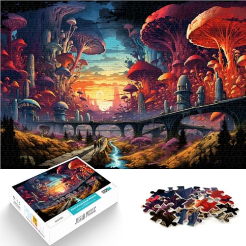 Puzzle für Erwachsene mit 1000 Teilen Pilzstadt-Spielzeug Denkspiel 50 x 75 cm Geburtstagsgeschenk Geschenke Wandkunst für Teenager ab 14 Jahren von DLBHSG
