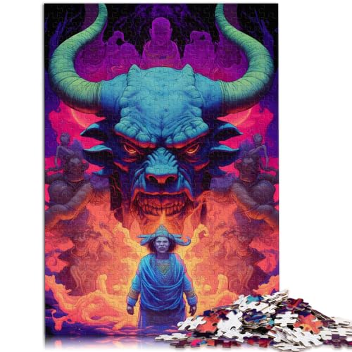 Puzzle für Erwachsene mit 1000 Teilen Psychedelic Ox Denksportaufgabe für 50 x 75 cm tolles Geschenk für die ganze Familie für Teenager ab 14 Jahren Puzzle für Erwachsene mit 1000 Teilen Psychedelic Ox Denksportaufgabe für 50 x 75 cm tolles Geschenk für die ganze Familie für Teenager ab 14 Jahren von DLBHSG