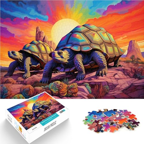 Puzzle für Erwachsene mit 1000 Teilen Schildkröte Spielzeug Denkspiel 26 x 38 cm anspruchsvoll Aber unterhaltsam und humorvoll für Teenager ab 14 Jahren von DLBHSG