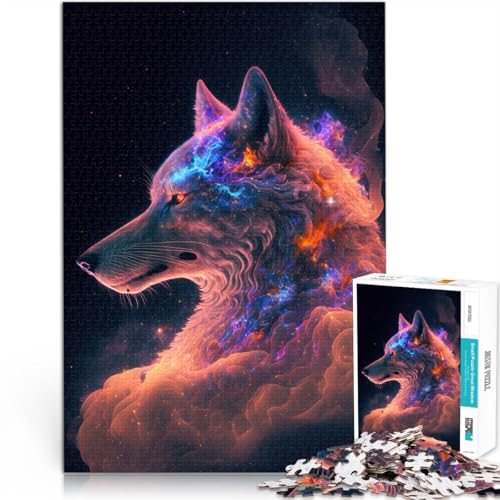 Puzzle für Erwachsene mit 1000 Teilen Space Fox Denkspiel 26 x 38 cm Herausforderung für die Gehirnintelligenz süchtig machendes Spielzeug für Kinder ab 14 Jahren von DLBHSG