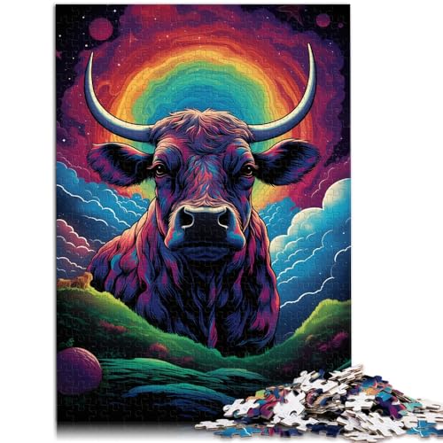 Puzzle für Erwachsene mit 1000 Teilen Symphony Cow Präzisionsschnitt 26 x 38 cm geeignet als Schreibtischdekoration für Jugendliche ab 14 Jahren von DLBHSG