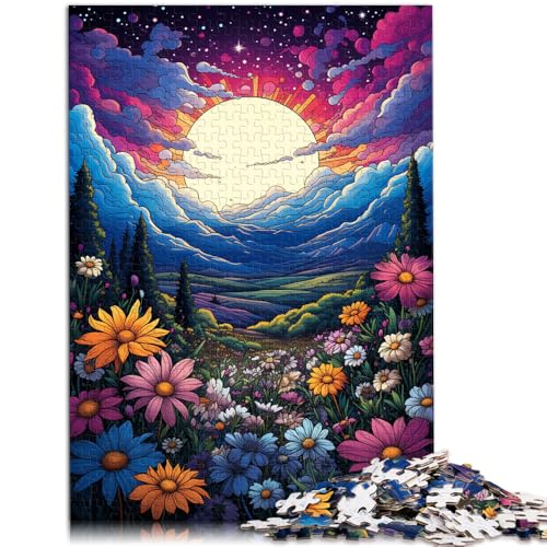 Puzzle für Erwachsene mit 1000 Teilen Weltraum Gartenblumen Denkspiel 50 x 75 cm geeignet als Schreibtischdekoration für Teenager ab 14 Jahren von DLBHSG