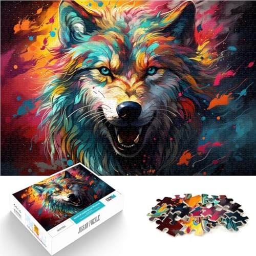 Puzzle für Erwachsene mit 1000 Teilen Wolf Denkspiel 50 x 75 cm anspruchsvoll Aber unterhaltsam und humorvoll für Teenager ab 14 Jahren von DLBHSG