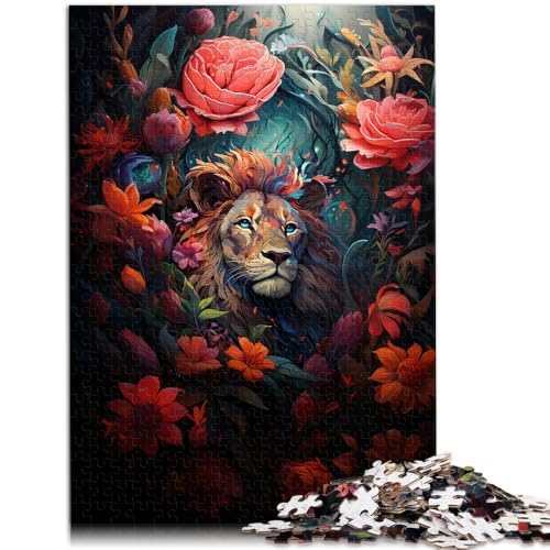 Puzzle für Erwachsene mit 1000 Teilen bunter Löwe Denkspiel 26 x 38 cm geeignet als Schreibtischdekoration für Teenager ab 14 Jahren von DLBHSG