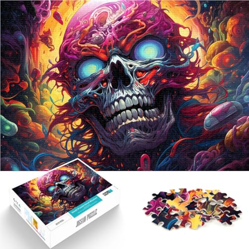 Puzzle für Erwachsene mit 1000 Teilen bunter Neon-Totenkopf Denkspiel 26 x 38 cm geeignet als Schreibtischdekoration für 14-Jährige Puzzle für Erwachsene mit 1000 Teilen bunter Neon-Totenkopf Denkspiel 26 x 38 cm geeignet als Schreibtischdekoration für 14-Jährige von DLBHSG