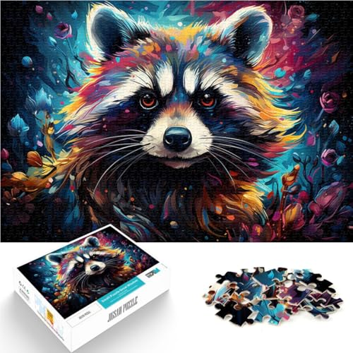 Puzzle für Erwachsene mit 1000 Teilen bunter Waschbär Spielzeug Denkspiel 26 x 38 cm Lernspiel für Geburtstag Weihnachten für Teenager ab 14 Jahren Puzzle für Erwachsene mit 1000 Teilen bunter Waschbär Spielzeug Denkspiel 26 x 38 cm Lernspiel für Geburtstag Weihnachten für Teenager ab 14 Jahren von DLBHSG