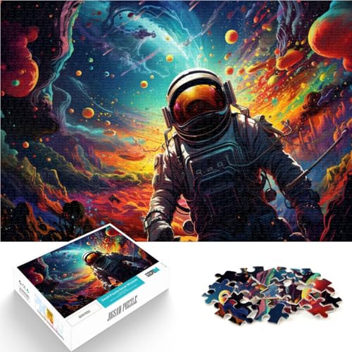 Puzzle für Erwachsene mit 1000 Teilen farbenfrohe Astronautenkunst Denkspiel 26 x 38 cm Lernspiel für Geburtstag Weihnachten Puzzle für Erwachsene mit 1000 Teilen farbenfrohe Astronautenkunst Denkspiel 26 x 38 cm Lernspiel für Geburtstag Weihnachten von DLBHSG