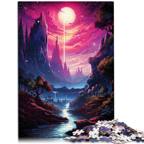 Puzzle für Erwachsene mit 1000 Teilen farbenfrohe Fantasielandschaft Spielzeug Denkspiel 50 x 75 cm Künstlersammlung bildende Kunst für Teenager ab 14 Jahren von DLBHSG