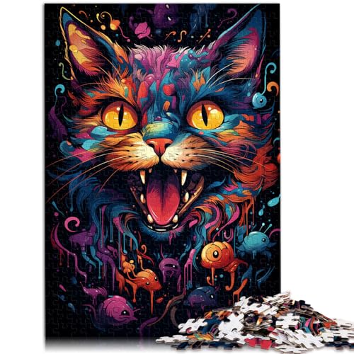 Puzzle für Erwachsene mit 1000 Teilen farbenfrohe psychedelische Katze pädagogische Herausforderung 26 x 38 cm Stressabbau Urlaub zu Hause Zeit totschlagen Puzzle für Erwachsene mit 1000 Teilen farbenfrohe psychedelische Katze pädagogische Herausforderung 26 x 38 cm Stressabbau Urlaub zu Hause Zeit totschlagen von DLBHSG