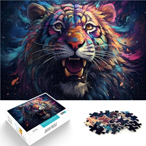 Puzzle für Erwachsene mit 1000 Teilen farbenfrohes Tiger-Tier-Puzzle Denkspiel 26 x 38 cm einzigartige Heimdekoration und Geschenke für Teenager ab 14 Jahren Puzzle für Erwachsene mit 1000 Teilen farbenfrohes Tiger-Tier-Puzzle Denkspiel 26 x 38 cm einzigartige Heimdekoration und Geschenke für Teenager ab 14 Jahren von DLBHSG