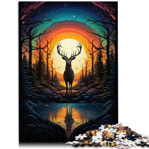 Puzzle für Erwachsene mit 1000 Teilen farbiges Hirsch-Puzzle 50 x 75 cm ganze Familie für Teenager ab 14 Jahren Puzzle für Erwachsene mit 1000 Teilen farbiges Hirsch-Puzzle 50 x 75 cm ganze Familie für Teenager ab 14 Jahren von DLBHSG