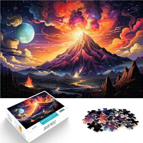 Puzzle für Erwachsene mit 1000 Teilen kosmische Vulkane Spielzeug Denkspiel 50 x 75 cm Geburtstagsgeschenk Geschenke Wandkunst für 14-Jährige von DLBHSG