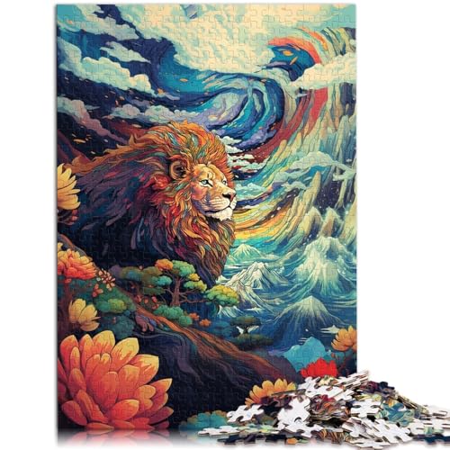 Puzzle für Erwachsene mit 1000 Teilen künstlerischer Löwe Denkspiel 50 x 75 cm geeignet als Schreibtischdekoration für Teenager ab 14 Jahren von DLBHSG