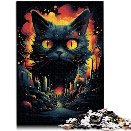 Puzzle für Erwachsene mit 1000 Teilen seltsame kleine Schwarze Katze Präzisionsschnitt-Puzzle 50 x 75 cm Geburtstagsgeschenk Geschenke Wandkunst Puzzle für Erwachsene mit 1000 Teilen seltsame kleine Schwarze Katze Präzisionsschnitt-Puzzle 50 x 75 cm Geburtstagsgeschenk Geschenke Wandkunst von DLBHSG