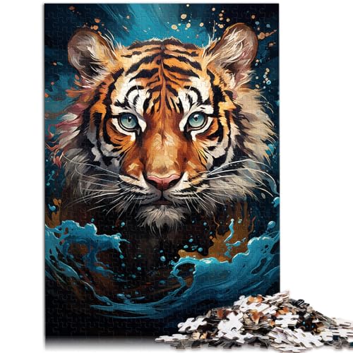 Puzzle für Erwachsene mit 1000 Teilen süßer Kleiner Tiger Denkspiel 50 x 75 cm tolles Geschenk für die ganze Familie für 14-Jährige von DLBHSG