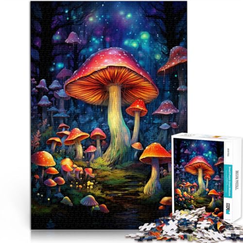 Puzzle für Erwachsene mit 1000 Teilen Pilz-Kunstspielzeug Denkspiel 50 x 75 cm Stressabbau Urlaub zu Hause Zeitvertreib für Teenager ab 14 Jahren von DLBHSG