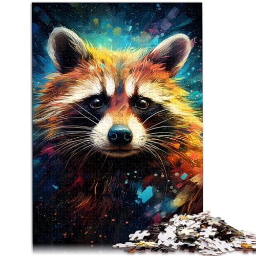 Puzzle für Erwachsene 1000 Teile Sternenhimmel Waschbär Spielzeug Lernspiele Stressabbau 50x75cm Stressabbau Schwierige Herausforderung von DLBHSG