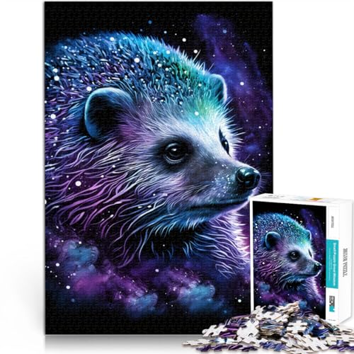 Puzzle 1000 Teile für Erwachsene Galaxie-Tier-Igel lustige Spiele 50 x 75 cm einzigartige Heimdekoration und Geschenke für Teenager ab 14 Jahren von DLBHSG