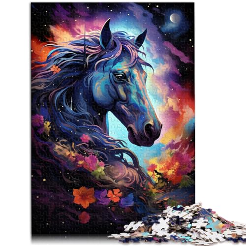 Puzzle für Erwachsene 1000 Teile Sternenhimmel Pferd Spielzeug Lernspiele Stressabbau 50x75cm Herausforderndes Spiel und Familienspiel von DLBHSG