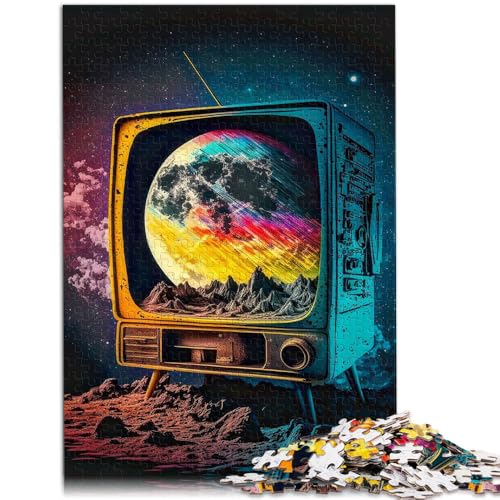 Puzzle 1000 Teile für Erwachsene Mondfinsternis auf dem Kanal Lernpuzzle 50 x 75 cm Stressabbau schwierige Herausforderung von DLBHSG