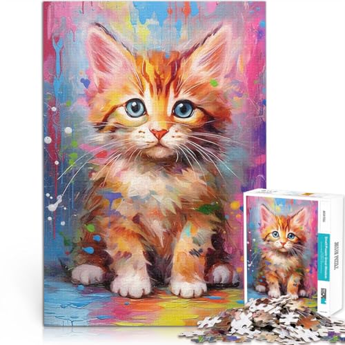 Puzzle 1000 Teile für Erwachsene Katze mit Blume lustige Spiele 50 x 75 cm mit passendem Poster und Quizblatt für Teenager ab 14 Jahren Puzzle 1000 Teile für Erwachsene Katze mit Blume lustige Spiele 50 x 75 cm mit passendem Poster und Quizblatt für Teenager ab 14 Jahren von DLBHSG