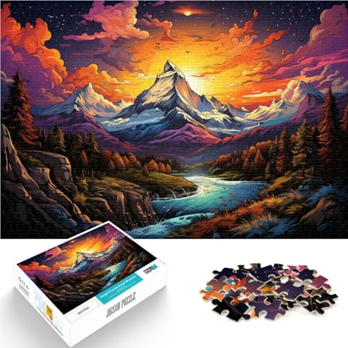 Puzzle für Erwachsene 1000 Teile Bunte Alpen Spielzeug Lernspiele Stressabbau 50x75cm Geschenke für Freunde und Familie von DLBHSG