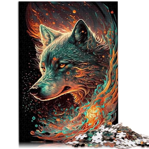 Puzzle für Erwachsene 1000 Teile Wolf Denkspiel 50 x 75 cm mit vollständig ineinander greifenden zufällig geformten Teilen für Teenager ab 14 Jahren von DLBHSG