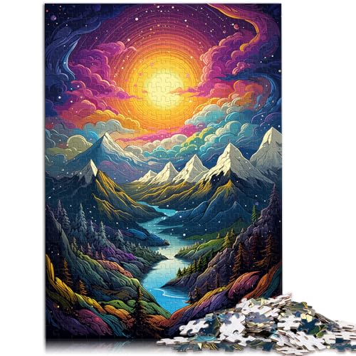 Puzzle für Erwachsene mit 1000 Teilen Psychedelic Alps Spielzeug Denkspiel 50 x 75 cm Fördert die Liebe zwischen Paaren für 14-Jährige von DLBHSG