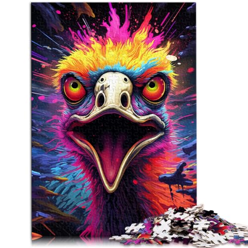 Puzzle für Erwachsene 1000 Teile Farbiges Strauß-Familienspiel für und 50x75cm Anspruchsvolles Spiel und Familienspiel für 14-Jährige von DLBHSG