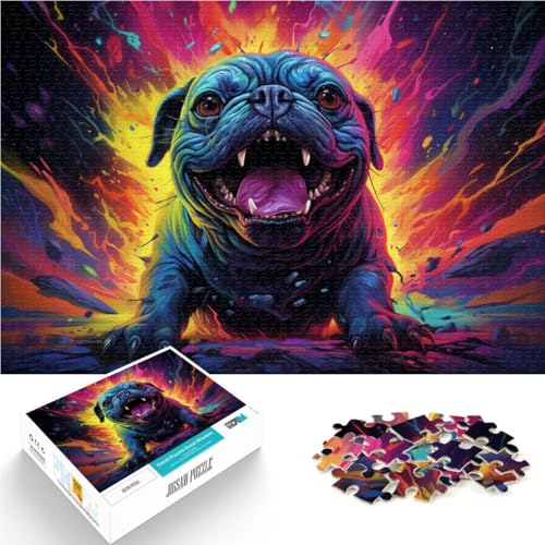 Puzzle für Erwachsene 1000 Teile farbenfroher Wilder Bulldoggen-Spielzeug intellektuelles Spiel 50 x 75 cm Stressabbau Urlaub zu Hause Zeit totschlagen Puzzle für Erwachsene 1000 Teile farbenfroher Wilder Bulldoggen-Spielzeug intellektuelles Spiel 50 x 75 cm Stressabbau Urlaub zu Hause Zeit totschlagen von DLBHSG