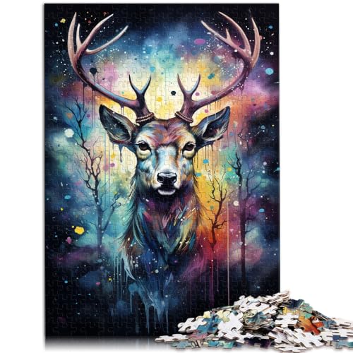 1000-teiliges Puzzle für Erwachsene Hirsch Tier Stressabbau-Spielzeug 50 x 75 cm. Hilft dem Gehirn süchtig machendes Spielzeug zu trainieren und Geduld zu fördern. von DLBHSG