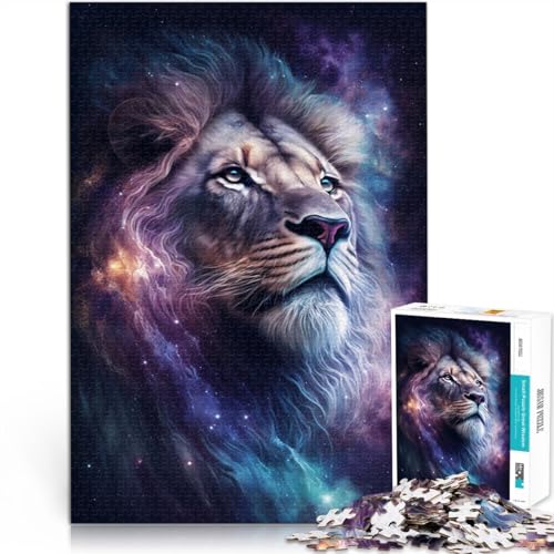 Puzzle mit 1000 Teilen für Erwachsene Weltraumlöwe dekomprimierendes intellektuelles Lernspielzeug 50 x 75 cm anspruchsvolles Spiel und Familienspiel von DLBHSG