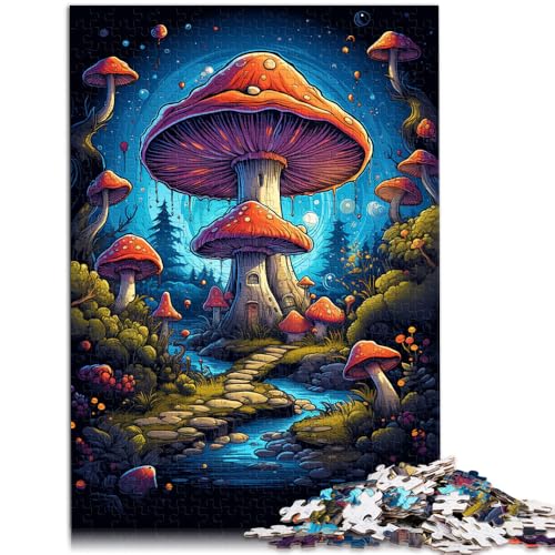 1000-teiliges Puzzle für Erwachsene Pilze Lernspielzeug 50 x 75 cm mit passendem Poster und Quizblatt für Teenager ab 14 Jahren von DLBHSG