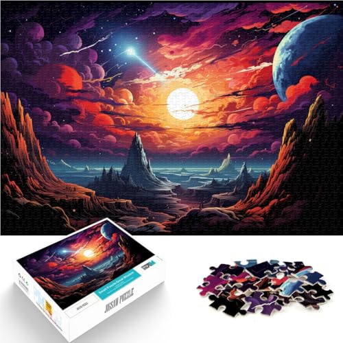 Puzzle mit 1000 Teilen für Erwachsene Planetenlandschaft Denkspiel 50 x 75 cm mit passendem Poster und Quizblatt für Teenager ab 14 Jahren von DLBHSG