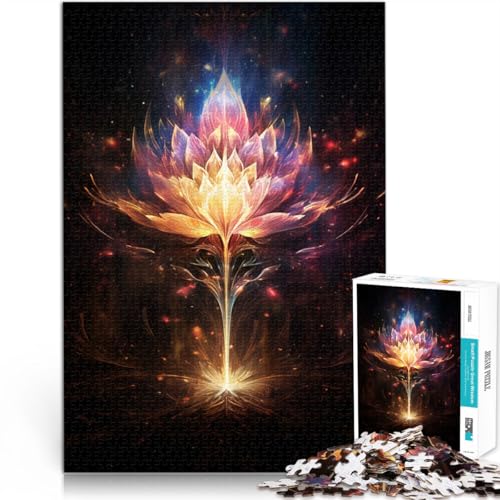 Puzzle mit 1000 Teilen Erwachsene Art Lotus Spielzeug zum Stressabbau 26 x 38 cm Herausforderung der Gehirnintelligenz süchtig machendes Spielzeug Teenager ab 14 Jahren von DLBHSG