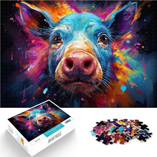 Puzzle mit 1000 Teilen Erwachsene farbenfrohes süßes Schweinchen-Puzzle Geschenke 50 x 75 cm mit vollständig ineinander greifenden zufällig geformten Teilen Kinder ab 14 Jahren Puzzle mit 1000 Teilen Erwachsene farbenfrohes süßes Schweinchen-Puzzle Geschenke 50 x 75 cm mit vollständig ineinander greifenden zufällig geformten Teilen Kinder ab 14 Jahren von DLBHSG