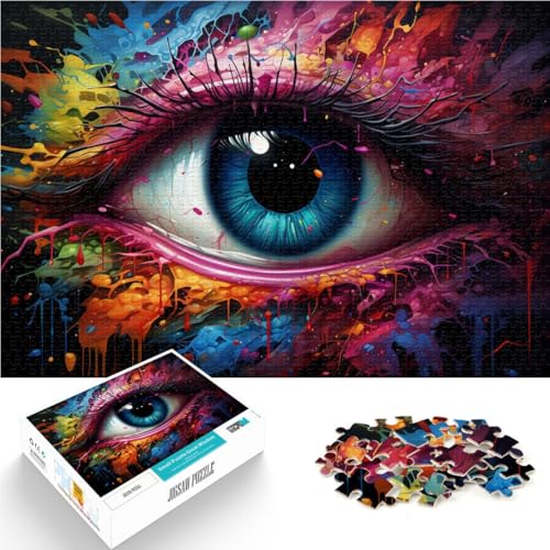 Puzzle mit 1000 Teilen für Erwachsene Augen Denkspiel 26 x 38 cm Wanddekoration einzigartige Geburtstags Kinder ab 14 Jahren von DLBHSG
