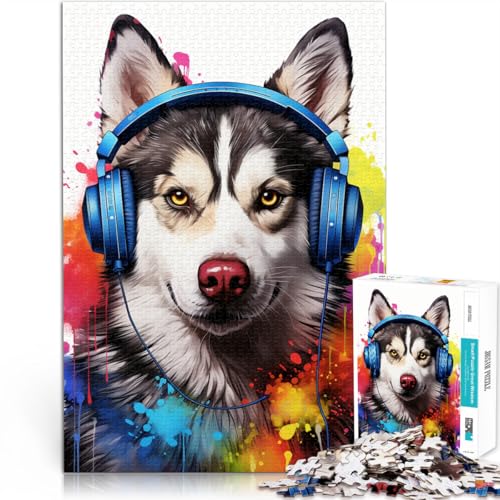 Puzzle mit 1000 Teilen für Erwachsene Hunde dekomprimierendes intellektuelles Lernspielzeug 26 x 38 cm ganze Familie von DLBHSG