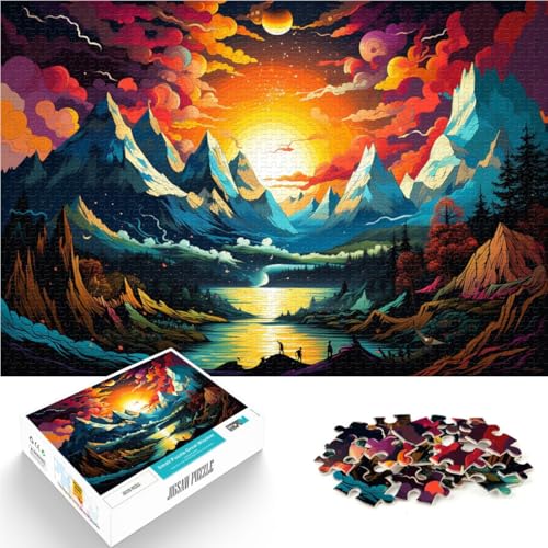 Puzzle mit 1000 Teilen für Erwachsene Landschaftskunst Denkspiel 50 x 75 cm mit vollständig ineinander greifenden zufällig geformten Teilen für Teenager ab 14 Jahren von DLBHSG