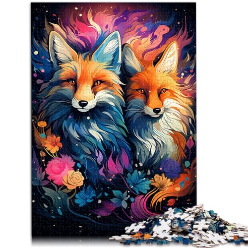 Puzzle mit 1000 Teilen für Erwachsene Malen Fuchs lustige Familienspiele 26 x 38 cm geeignet als Schreibtischdekoration für Teenager ab 14 Jahren von DLBHSG
