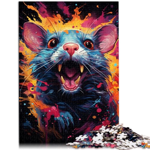 Puzzle mit 1000 Teilen für Erwachsene Mauskunst Stressabbau-Spielzeug 26 x 38 cm Herausforderung der Gehirnintelligenz süchtig machendes Spielzeug für 14-Jährige von DLBHSG